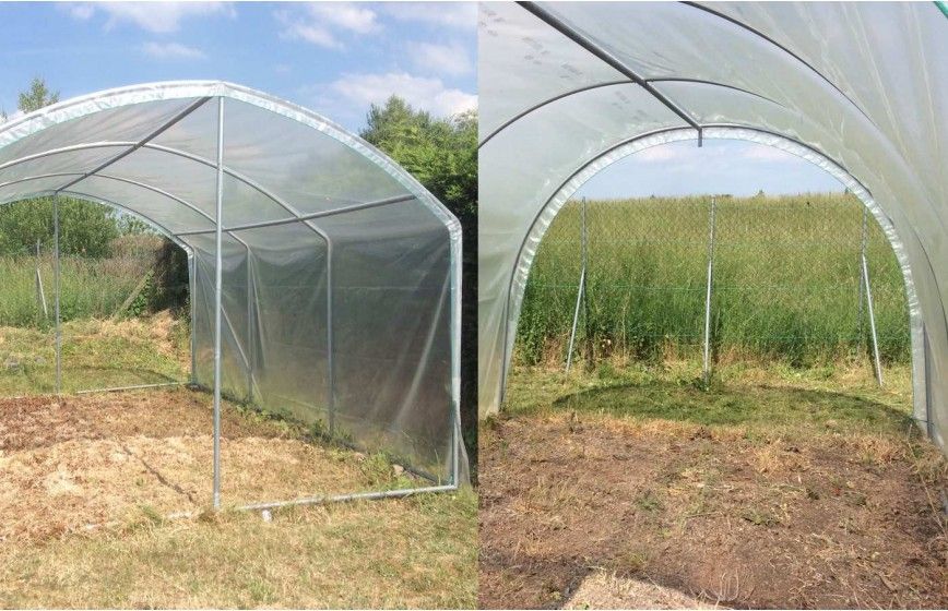 BACHE DE TOIT SERRE ABRI TOMATES LONG. 7M50 BACHE DE TOIT SERRE ABRI TOMATES LONG. 7M50